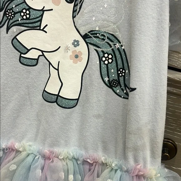 Huxbaby Unicorn Dress with Pastel Tulle - Picture 4 of 4